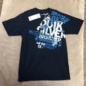 Youth S (7/8) Quicksilver short sleeve shirt Navy